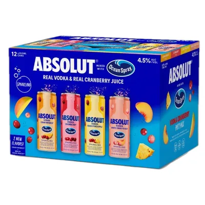 Absolut Ocean Spray Variety 12Pk