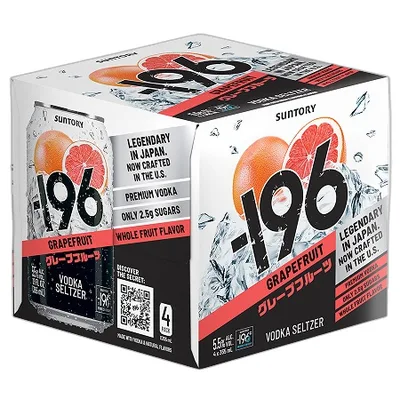 -196 Grapefruit Vodka Seltzer 4P...
