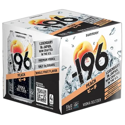 -196 Peach Vodka Seltzer 4Pk