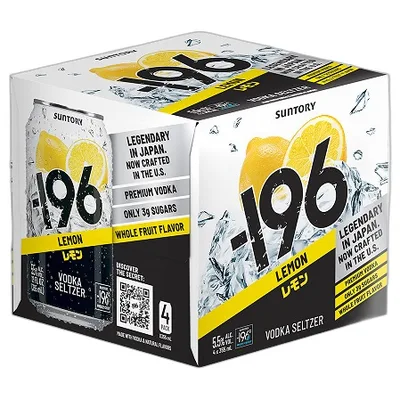 -196 Lemon Vodka Seltzer 4Pk