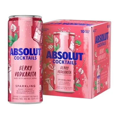 Absolut Berry Vodkarita 4Pk