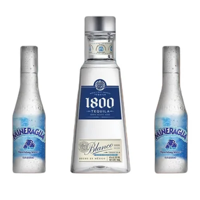 1800 Blanco w/ 2 Mineragua